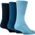IOMI – Set van 3 extra brede bamboe diabetische sokken – Blauw