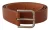 Dolce & Gabbana Bruin Kalfsleer Riem met Zilverkleurige Metalen Sluiting