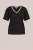 WE Fashion – Dames T-shirt met glittergaren – Regular fit – Zwart – Viscose –