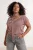 Trendyol Curve Dames Bordeaux Gestreept Kort Getailleerd Grote maten Blouses