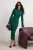 TRENDYOLMİLLA Dames Groen Effen Maxi Lang Casual Bodycon Jurken