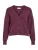 VILA Gebreid vest ‘VIRIL’  aubergine