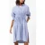 French Connection Rhodes Pop Strp Shirt Drss Linen White/marine