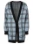 Influencer Gebreid vest  blauw / geel