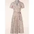 Revers Floral midi jurk in wit en multi