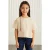 T-shirt met ribstructuur en ronde hals
