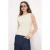 TRENDYOLMİLLA Dames Beige Effen Mouwloos Getailleerd Blouses