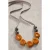 White Stuff Hibiscus Stone Necklace Orange Multi