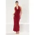 TRENDYOLMİLLA Dames Bordeaux Effen Maxi Mouwloos Avond / Dagelijks Bodycon Jurken