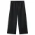 Mango wide leg regular waist broek met linnen zwart