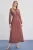 Trendyol Modest Dames Bruin Effen Maxi Lang Casual Skater Modest Jurken