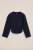 WE Fashion – Meisjes oversized T-shirt met plooidetail – Oversized – Donkerblauw – Katoen –