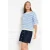 LOLALIZA gebreide gestreepte trui met wol – blauw