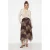 Hoge Taille Paisley Print Midi Rok met Ceintuur