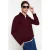TRENDYOL MAN Heren Bordeaux Dierenprint Lang Regular fit Sweatshirts