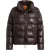 Parajumpers Pia Leather Obsidian Donkerbruin Gewatteerd Leren Jack