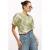 JOSH V gebloemde top met glitters – groen