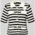 Oui Gebreid jack met florale applicatie en 1/2-mouwen