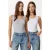 Fitted U-hals Gebreide 2-Pack Tanktop