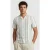 No Excess Shirt Short Sleeve Revers Collar Slub Allover Printed Green