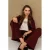 &Co Woman straight leg broek – donkerrood
