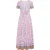 usha Maxi-jurk met bloemenprint Dames Roze Veelkleurig