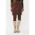 EsQualo Skirt Overlap Suedine Chocolate