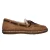 Skechers Comfortabele platte mocassin-pantoffels van imitatiesuède voor dames (Kastanje)