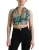 Halterneck Crop Top met Abstracte Print