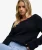 Geborstelde Trui met Boothals Relaxed Pasvorm Blauw