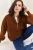 Knopenkraag Relaxed Fit Gebreide Trui