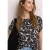 Street One Dames Shirt met losse schouders en patroon in Zwart