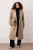Trendyol Curve Dames Grijs Effen Lang Oversized Grote maten Jassen