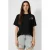 QS T-shirt met backprint zwart