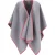 Rick Owens poncho met sierstiksels in grijze wol