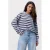 Catwalk Junkie rechtvallende gestreepte top – blauw