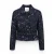 Freebird tussenjas met pailletten – donkerblauw