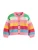 Next Gebreid vest  lichtblauw / geel / groen / pitaja roze
