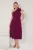 Trendyol Curve Dames Paars Effen Maxi Mouwloos Stijlvol/Avond Bodycon Grote maten Jurk