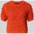 Oui Gebreide pullover met ronde hals en 1/2-mouwen