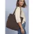 Gevoerde shopper in effen kleur