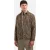 No Excess Overshirt Buttons Fancy Jacquard Brown