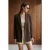 Dames Lange Crêpe Blazer Jas