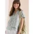 Cecil Dames Overhemdblouse met hangende schouder in linnen in Groen
