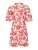 ICHI Jurk ‘IHGILVIS’  beige / rood / pastelrood