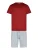 Phil & Co. Berlin Pyjama kort  hemelsblauw / rood / wit