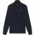 Lyle & Scott Heren Geribbelde Zip Kraag Lange Mouwen Sweater Top (Marine Melange)