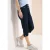 3/4 Mid Waist Slim Legs broek met omslag
