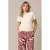 &Co Woman T-shirt met elastische boord en backprint – ecru