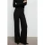 Mango wide leg high waist broek zwart